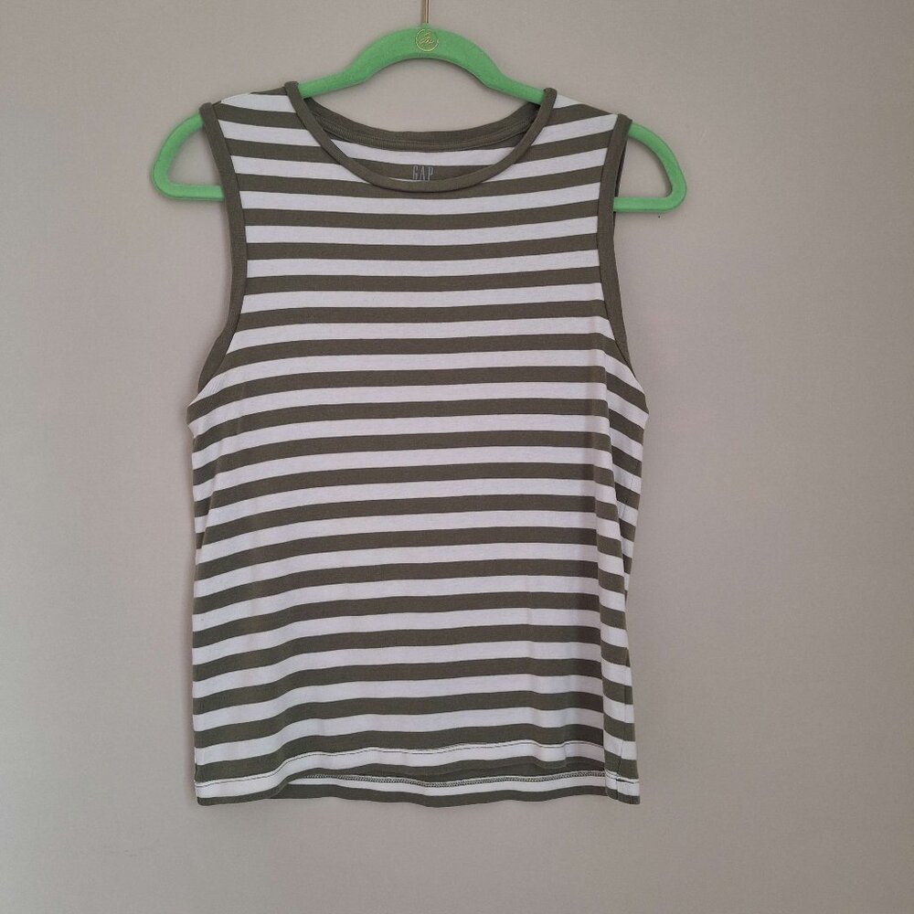 GAP Factory Green Striped Tank